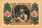 Preview: Lindenberg , 10 Pfennig --FEHLDRUCK-- D in kfr-unc , Ti.4115.... Bayern 1918 Verkehrsausgabe