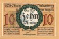 Preview: Lindenberg , 10 Pfennig --FEHLDRUCK-- E in kfr-unc , Ti.4115.... Bayern 1918 VerkehrsausgabeLindenberg , 10 Pfennig --FEHLDRUCK-- E in kfr-unc , Ti.4115.... Bayern 1918 Verkehrsausgabe