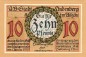 Preview: Lindenberg , 10 Pfennig --FEHLDRUCK-- F in kfr-unc , Ti.4115.... Bayern 1918 Verkehrsausgabe