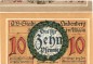Preview: Lindenberg , 10 Pfennig --FEHLDRUCK-- G in kfr-unc , Ti.4115.... Bayern 1918 Verkehrsausgabe