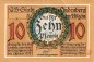 Preview: Lindenberg , 10 Pfennig --FEHLDRUCK-- J in kfr-unc , Ti.4115.... Bayern 1918 Verkehrsausgabe