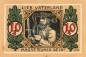 Preview: Lindenberg , 10 Pfennig --FEHLDRUCK-- J in kfr-unc , Ti.4115.... Bayern 1918 Verkehrsausgabe