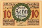 Preview: Lindenberg , Notgeld 10 Pfennig Schein unc-kfr. Ti.4115.05.15 , Bayern 1918 Verkehrsausgabe