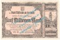 Preview: Mülheim , Notgeld 5 Millionen Mark Schein in gbr. Keller 3637.f , Rheinland 1923 Grossnotgeld Inflation