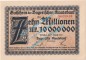 Preview: München , Banknote 10 Millionen Mark Schein in kfr. Keller 3657.d , Bayern 1923 Grossnotgeld - Inflation