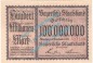 Preview: München , Notgeld 100 Millionen Mark Schein in f-kfr. Keller 3657.e , Bayern 1923 Grossnotgeld Inflation