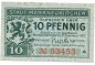 Markneukirchen , Notgeld 10 Pfennig Schein unc-kfr. Ti.4400.05.05 , S o.D. Verkehrsausgabe -4191-
