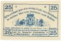 Massow , Notgeld 25 Pfennig Schein unc-kfr. Ti.4435.05.02 , POM 1920 Verkehrsausgabe -4204-