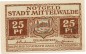Preview: Mittelwalde , Notgeld 25 Pfennig Schein unc-kfr. Ti.4585.095.02 , SLN o.D. Verkehrsausgabe -4188-