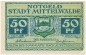 Preview: Mittelwalde , Notgeld 50 Pfennig -roter Stern- unc-kfr. Ti.4585.095.03.2 , SLN o.D. Verkehrsausgabe -4190-