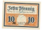 Preview: Mylau , Notgeld 10 Pfennig Schein unc-kfr. Ti.4730.05.15 , S o.D. Verkehrsausgabe -4195-