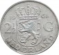 Niederlande , Kursmünze 2,5 Gulden 1961 -Juliana- KM.185 ss-vz , -0208-