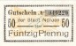 Preview: Norden , Notgeld 50 Pfennig Schein unc-kfr. Ti.5150.05.15 , Niedersachsen 1918 Verkehrsausgabe