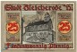 Preview: Notgeld Bleicherode , 25 Pfennig Schein ohne Kennummer in kfr. Mehl Grabowski 119.2 m , von 1921 , Thüringen Seriennotgeld