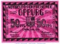 Preview: Notgeld Dorfgemeinde Oppurg 1023.1.a , 50 Pfennig Nr.2 o.Drfa. in kfr. von 1921 , Thüringen Seriennotgeld