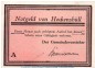 Preview: Notgeld Gemeinde Hockensbüll 614.1.b , 50 Pfennig Schein A -rosa- in kfr. o.D. Schleswig Holstein Seriennotgeld