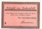 Preview: Notgeld Gemeinde Hockensbüll 614.1.b , 50 Pfennig Schein E -rosa- in kfr. o.D. Schleswig Holstein Seriennotgeld
