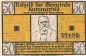 Preview: Notgeld Gemeinde Kummerfeld 749.4.a , 50 Pfennig Schein Nr.1 in kfr. o.D. Schleswig Holstein Seriennotgeld