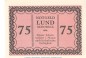 Preview: Notgeld Gemeinde Lund-Schobüll 844.1.b , 75 Pfennig -altrosa- in kfr. o.D. Schleswig Holstein Seriennotgeld
