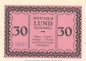 Preview: Notgeld Gemeinde Lund-Schobüll 844.2.a , 30 Pfennig -Mit Kennummer- in kfr. o.D. Schleswig Holstein Seriennotgeld