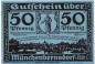 Preview: Notgeld Gemeinde Münchenbernsdorf 911.1 , 50 Pfennig Schein Nr 4 in kfr. von 1921 , Thüringen Seriennotgeld