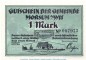 Preview: Notgeld Gemeinde Morsum-Sylt 900.1.a , 1 Mark Schein in kfr. von 1921 , Schleswig Holstein Seriennotgeld
