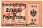 Preview: Notgeld Gemeinde Rödding 1131.3.c , 50 Pfennig -Fehldruck- in kfr. von 1920 , Schleswig Holstein Seriennotgeld