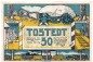 Preview: Notgeld Gemeinde Tostedt 1332.1 , 50 Pfennig Schein in kfr. von 1921 , Niedersachsen Seriennotgeld