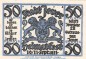 Preview: Notgeld Heimatverein Jever 661.1 , 50 Pfennig Schein Nr.2 in kfr. von 1921 , Niedersachsen Seriennotgeld