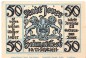 Preview: Notgeld Heimatverein Jever 661.3 , 50 Pfennig Schein Nr 1 in kfr. von 1921 , Niedersachsen Seriennotgeld