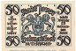 Preview: Notgeld Heimatverein Jever 661.3 , 50 Pfennig Schein Nr 3 in kfr. von 1921 , Niedersachsen Seriennotgeld