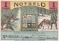 Preview: Notgeld Jagdverein Süderbrarup 1295.1.a , 1 Mark Schein in kfr. o.D. Schleswig Holstein Seriennotgeld
