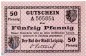 Preview: Notgeld Leipzig Stadt , 50 Pfennig Schein in kfr. Tieste 3980.115.05 , o.D. Sachsen Verkehrsausgabe