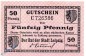 Preview: Notgeld Leipzig Stadt , 50 Pfennig Schein in kfr. Tieste 3980.115.15 , o.D. Sachsen Verkehrsausgabe