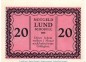 Preview: Notgeld Lund - Schobüll 844.2.b , 20 Pfennig Schein -violettrosa- in kfr. o.D.  Schleswig Holstein Seriennotgeld
