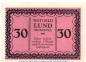 Preview: Notgeld Gemeinde Lund-Schobüll 844.2.b , 30 Pfennig Schein -violettrosa- in kfr. o.D. Schleswig Holstein Seriennotgeld