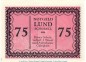 Preview: Notgeld Lund - Schobüll 844.2.b , 75 Pfennig Schein -violettrosa- in kfr. o.D. Schleswig Holstein Seriennotgeld