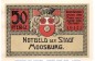 Preview: Notgeld Moosburg , 50 Pfennig Schein Antiqua in kfr. Tieste 4635.05.06 , o.D. Bayern Verkehrsausgabe
