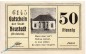Preview: Notgeld Neustadt , 50 Pfennig Schein gelb in kfr. Tieste 4950.05.20 , von 1920 , Schleswig Holstein Verkehrsausgabe