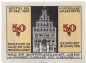 Preview: Notgeld Schiffergesellschaft Lübeck 824.1.b , 50 Pfennig Schein Nr.1 in kfr. o.D. Schleswig Holstein Seriennotgeld