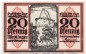 Preview: Notgeld Stadt  Nördlingen 978.1.d , 20 Pfennig Schein Nr 4 in kfr. von 1918 , Bayern Seriennotgeld