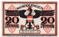 Preview: Notgeld Stadt  Nördlingen 978.1.d , 20 Pfennig Schein Nr 4 in kfr. von 1918 , Bayern Seriennotgeld