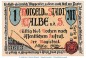 Notgeld Stadt Calbe 213.2 , 1 Mark Schein -Serie A Stempel- in kfr. von 1921 , Sachsen Anhalt Seriennotgeld