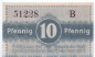 Preview: Notgeld Stadt Crimmitschau 1230.20.10 , 10 Pfennig Serie B in kfr. o.D. Sachsen Verkehrsausgabe