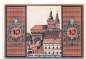 Preview: Notgeld Stadt Glatz 431.2 , 10 Pfennig Nr 4 rot in kfr.von 1921 , Schlesien Seriennotgeld