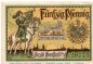 Preview: Notgeld Stadt Konstadt 738.1 , 50 Pfennig Schein in kfr. von 1921 , Schlesien Seriennotgeld