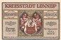 Preview: Notgeld Stadt Lennep 791.1 , 75 Pfennig Schein -E- in kfr. von 1921 , Westfalen Seriennotgeld