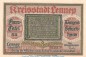 Preview: Notgeld Stadt Lennep 791.1 , 75 Pfennig Schein -F- in kfr. von 1921 , Westfalen Seriennotgeld