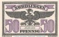 Preview: Notgeld Stadt Nördlingen 978.12 , 50 Pfennig Schein in kfr. von 1919 , Bayern Seriennotgeld