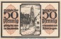 Preview: Notgeld Stadt Nördlingen 978.3 , 50 Pfennig -gelbbraun- Nr.1 in kfr. von 1918 , Bayern Seriennotgeld